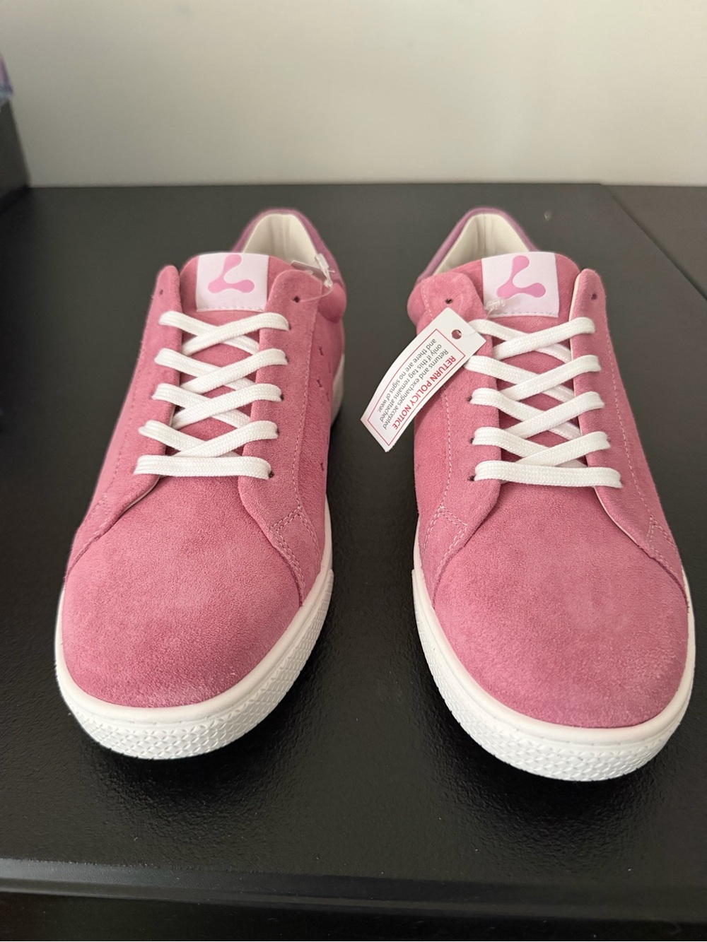 Halo Pink Suede Low-Top Sneakers with White Soles